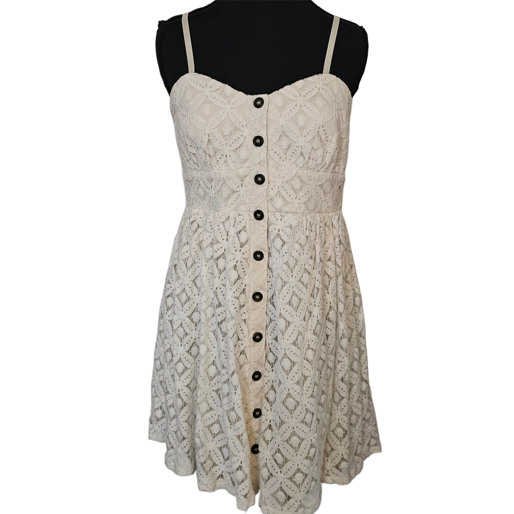 Three Pink Hearts Trixxie Lace Button Midi Dress
